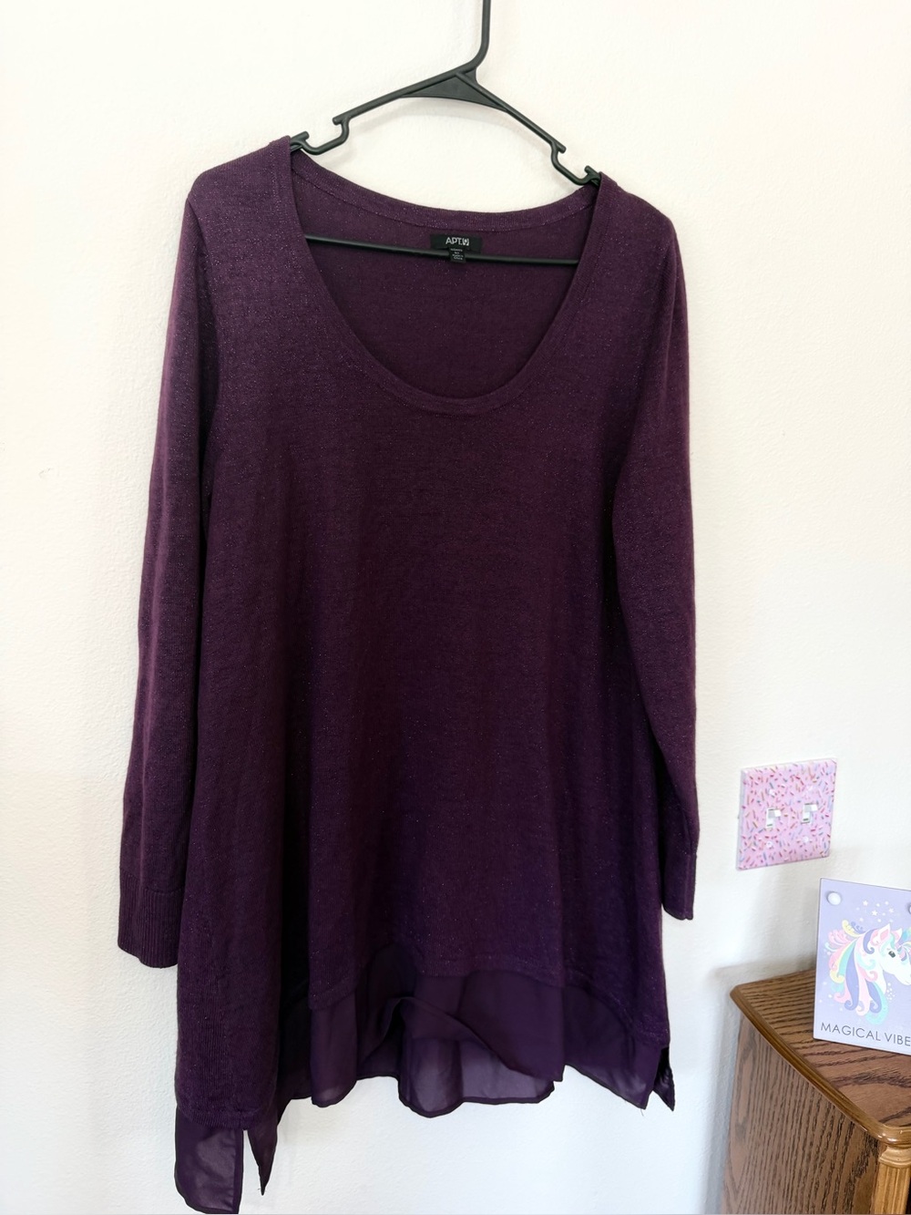Apt.9 Shimmery purple sweater size 0X